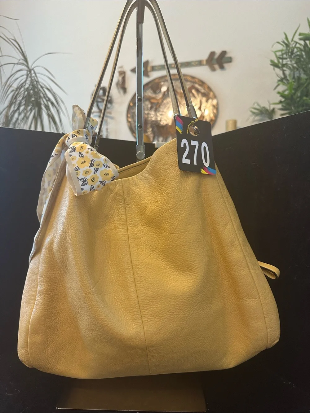 Coach #270 Madison Butter Yellow Phoebe Leather Shoulder Bag